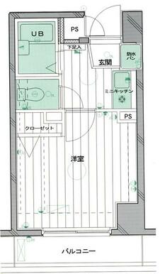 洋室約６．５畳です