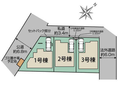 川崎市宮前区南野川3丁目3棟 区画図