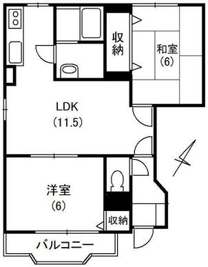 ※反転タイプ　ファミリーの方におすすめゆったり２ＬＤＫのお部屋です♪