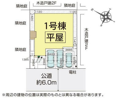 川越市笠幡水久保2期1棟 区画図