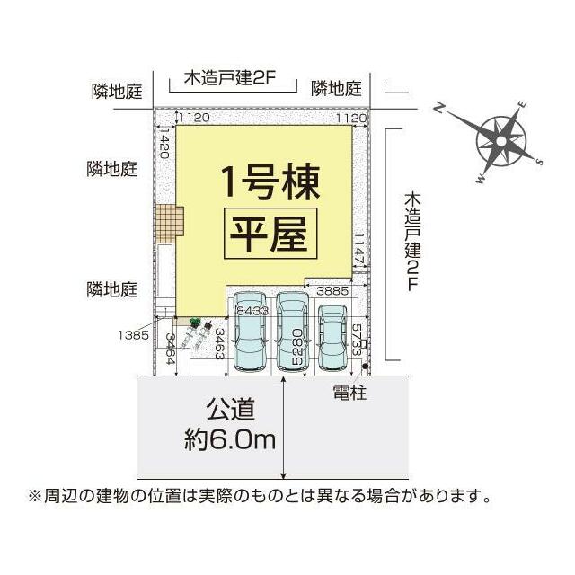 川越市笠幡水久保2期1棟 区画図