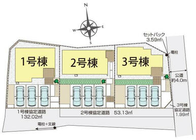 沼津市東沢田3棟 区画図