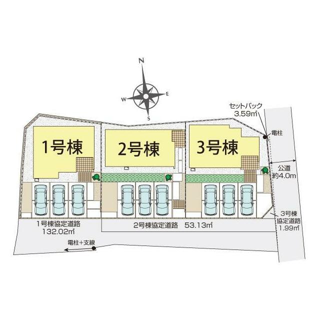 沼津市東沢田3棟 区画図