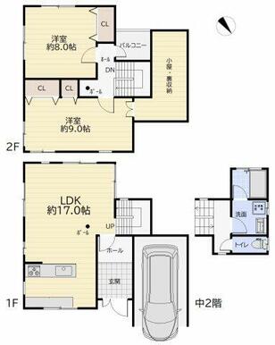 2790万円、2LDK、土地面積114.8m2、建物面積91.3m2