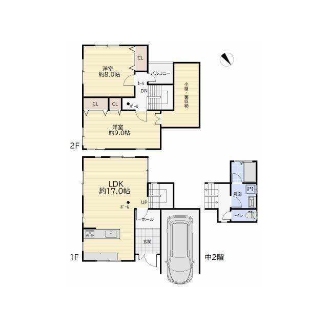 2790万円、2LDK、土地面積114.8m2、建物面積91.3m2