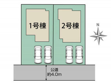 福岡市東区大岳3丁目2棟 区画図