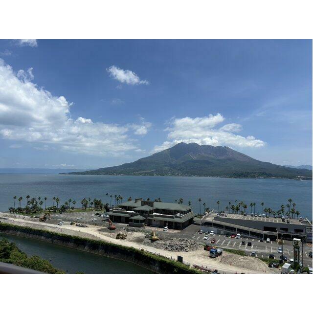 バルコニーからは桜島や錦江湾が一望できます！
