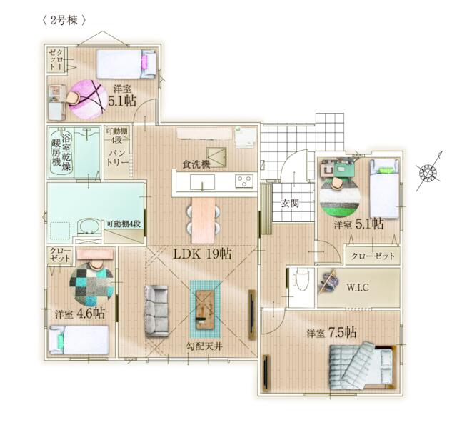 物件画像 福岡市東区 三苫２丁目 (奈多駅) 1階建 4LDK
