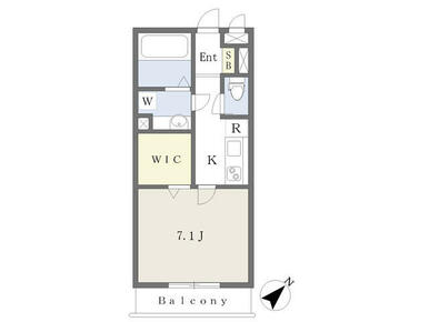 30.03平米　収納力あるＷＩＣ完備の１Ｋ！