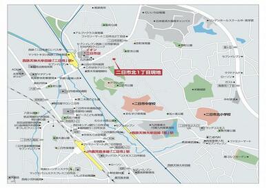 西鉄二日市駅まで徒歩５分の生活環境の整った立地。