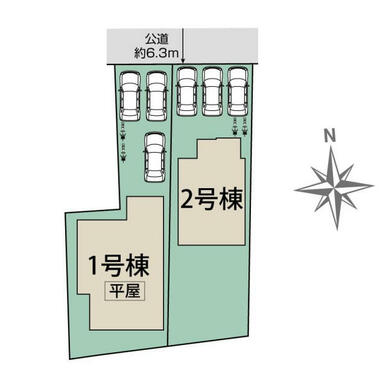 宇都宮市六道町2棟　区画図