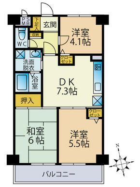 引き戸を開けはなして開放的な空間使いができるリビングと和室