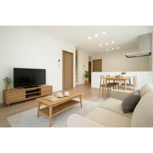 13.2帖のLDKに家具を配置するとこのような感じになります♪※イメージ参考画像です。