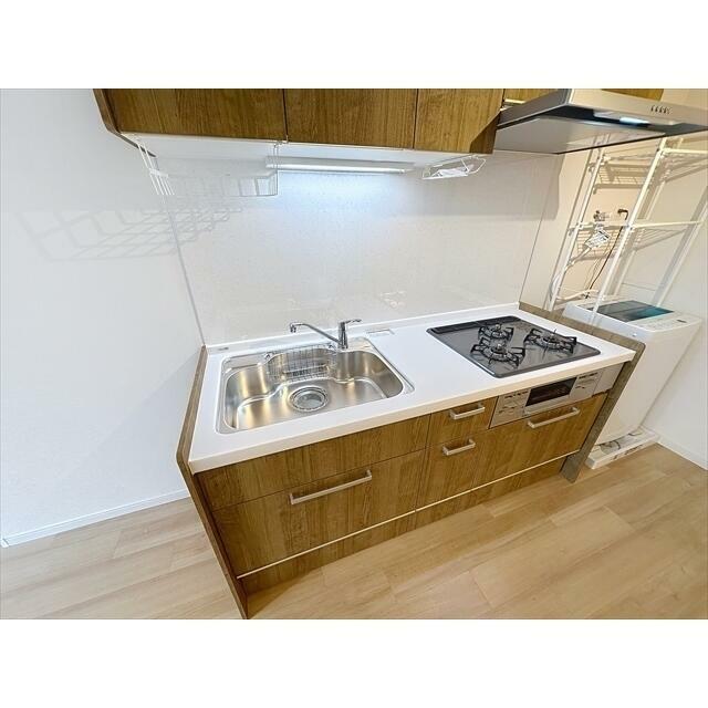 ３口コンロのシステムキッチン