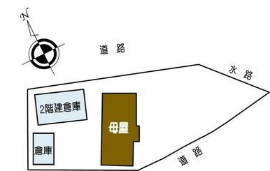 ２階建倉庫・平家建倉庫は鉄骨です。※現況未登記