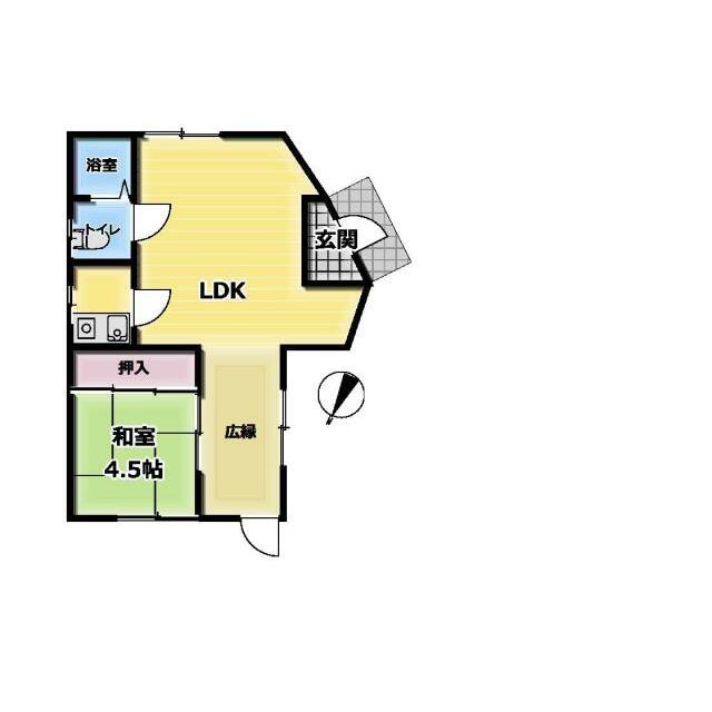 間取図です♪　1LDK♪