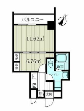 キッチンが独立しており、居住スペースを広く使うことのできる間取りです。