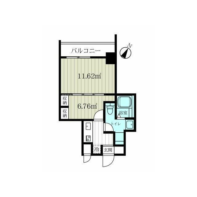 キッチンが独立しており、居住スペースを広く使うことのできる間取りです。