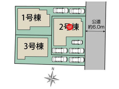 熊本市中央区水前寺5丁目3棟 区画図