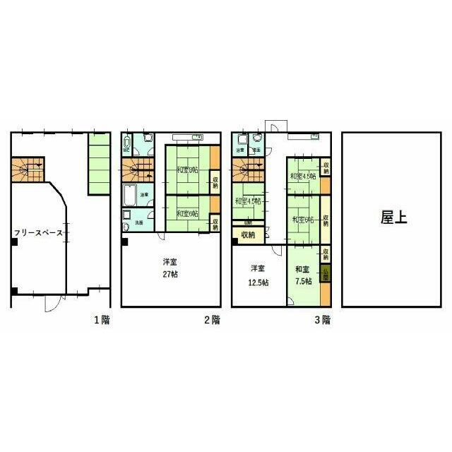 2Ｆ洋室、水廻りはリフォームされています。その他は建築当初のままです。