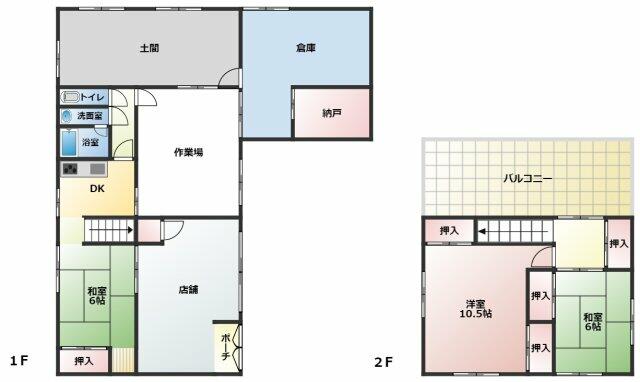 三豊市 詫間町詫間 (詫間駅) 2階建 3DK