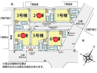 ふじみ野市川崎2丁目6棟 区画図
