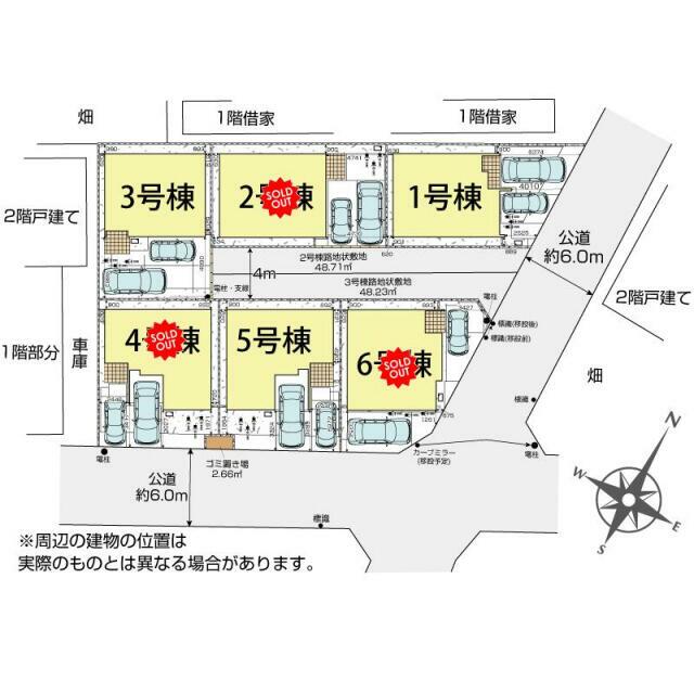 ふじみ野市川崎2丁目6棟 区画図