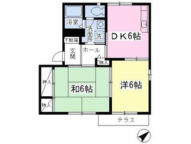 39.01平米の２DK！