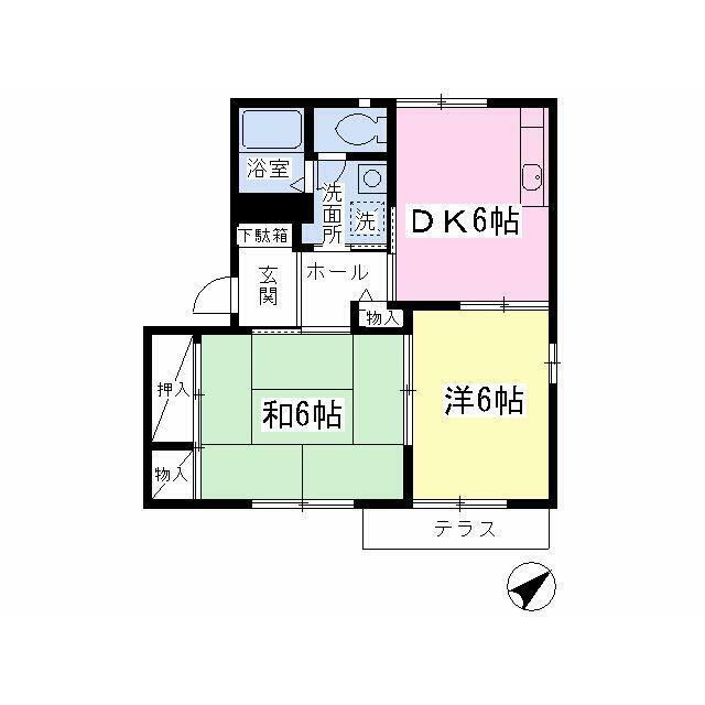 39.01平米の２DK！