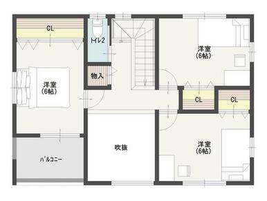 ～ピュアタウン新居浜土橋３号地～　２階間取り図