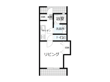 収納があるのでお部屋は広々つかえます