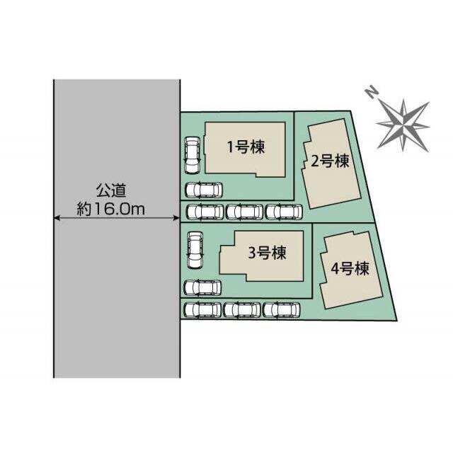 町田市木曽西3丁目3期4棟 区画図