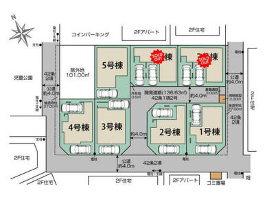 さいたま市見沼区東大宮3丁目7棟 区画図