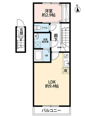 独立した約２．９帖の寝室には、クイーンサイズのダブルベッドまで設置可能♪