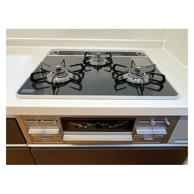 「３口コンロ」グリル付きで並行してお使いいただけます