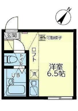 ２０３　洋室６．５帖＋ロフト４帖・ロフト高１．４ｍ