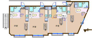 右側（南西角部屋）