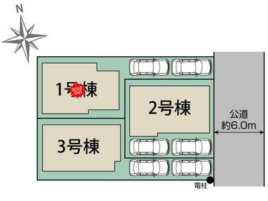 足立区花畑7丁目3棟 区画図