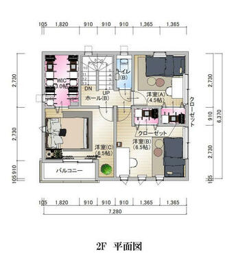 参考プラン、２階