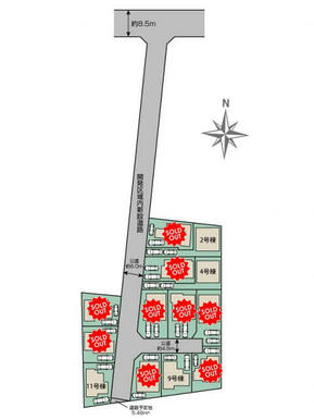 立川市西砂町1丁目13区画 区画図