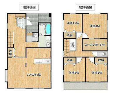 2階4部屋の4LDKなので5人家族もOKの間取りです！