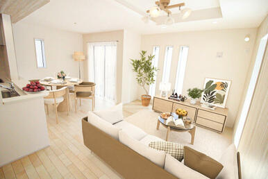 16.75帖リビングダイニングCGパース