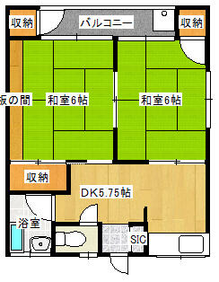 間取り図になります。（号室により反転しております。）