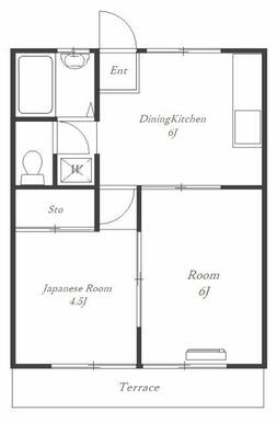 バス・トイレ別の２ＤＫ