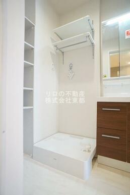 洗濯機置場には防水パンを設置！水漏れも安心です◎