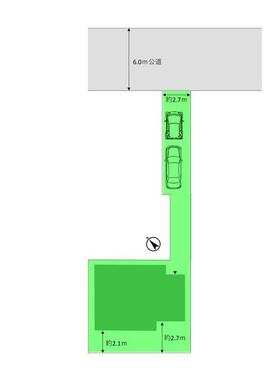 隣地との離れが２ｍ以上空いていて、お庭も確保されています。