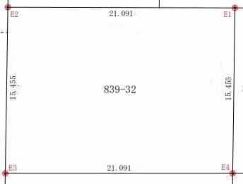 間口約１５ｍ・奥行約２１ｍの土地です。