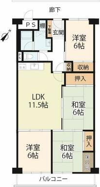４ＬＤＫ、７８．７５m2、３階部分♪