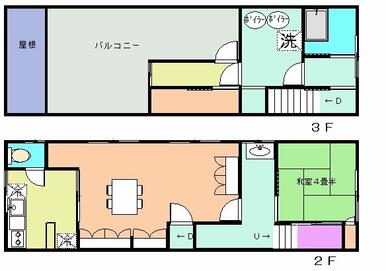 広いリビング　バルコニー