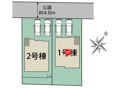 北九州市八幡西区中の原2丁目2棟 区画図